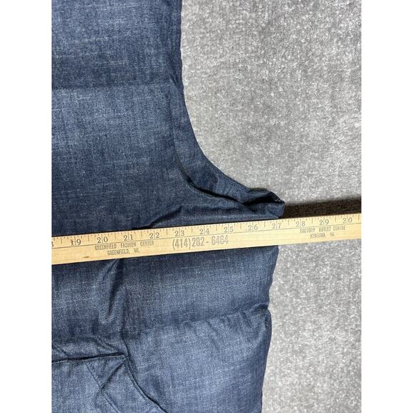 Old Navy Puffer Vest Coat Mens Size XXL Heather Blue Pockets Snap Zip - Picture 8 of 9